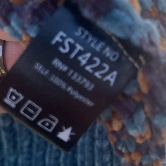 POL Teal and Brown Fringed Southwestern Cardigan - Picture 13 of 13